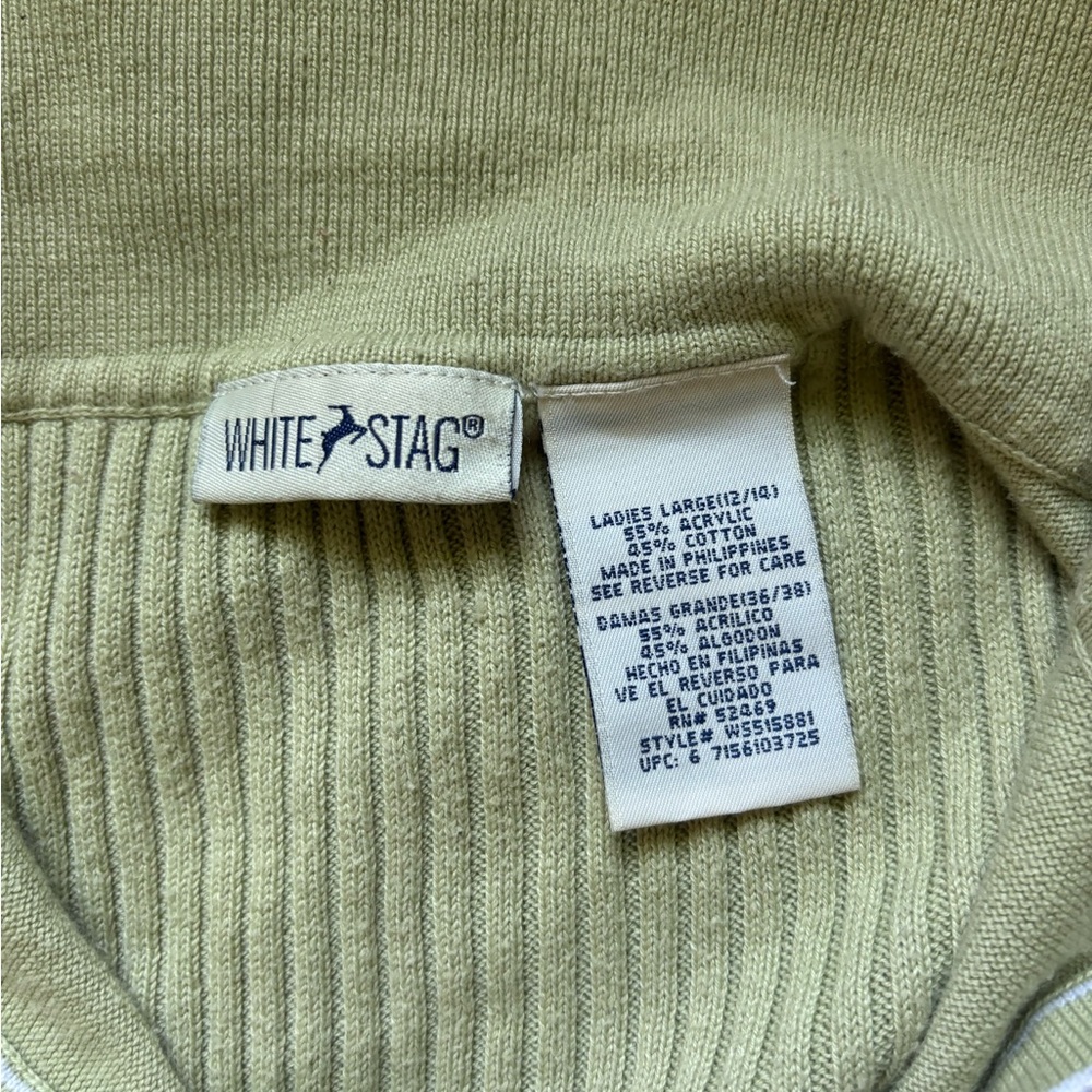 White Stag Light Green Knit Top